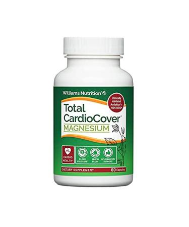 Dr. David Williams Total CardioCover + Magnesium Supplement Supports Cardiovascular Health Blood Flow and Blood Pressure 60 Capsules (30-Day Supply)
