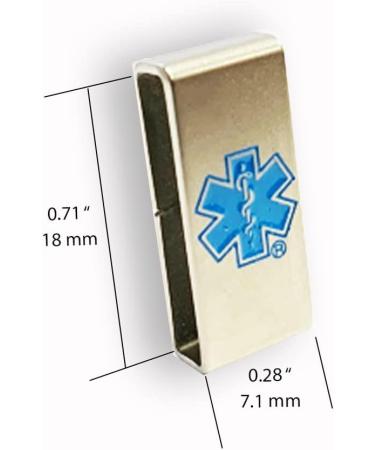 Star of Life Medical Alert Badge | 18mm Sport Bracelet Add-On | International Shipping - Buy Online on GoSupps.com