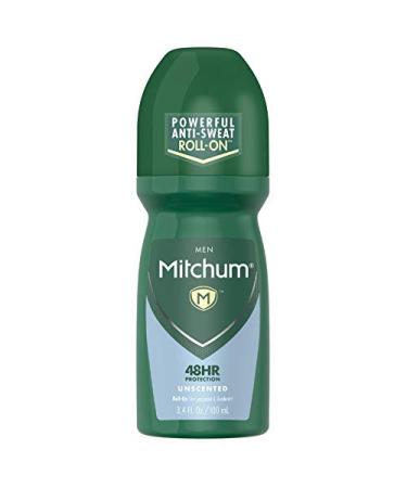Mitchum Invisible Anti-Perspirant & Deodorant Roll-On Unscented 3.4 oz (Pack of 3)