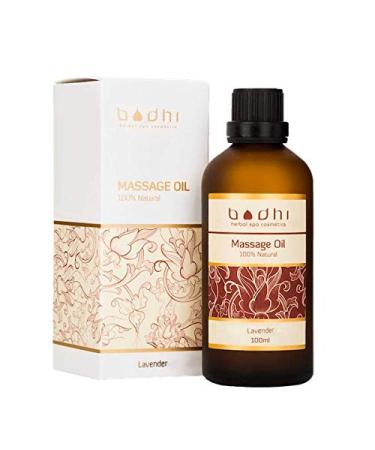 Bodhi natural massage oil lavender 100 ml - with essential oil in organic quality for relaxation massage with coconut and rice oil vegan