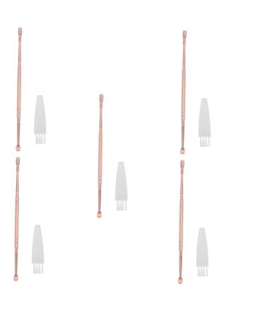 Hemoton 5pcs Spiral Ear Spoon Household Cleaner Ear Cleaning Tools Cleaning Kits Ear Wax Cleaner Ear Tweezers Ear Wax Remover Dual Use Ear Cleaner Compact Ear Cleaner Convenient Ear Pick Rose Goldx5pcs 13X0.5CMx5pcs