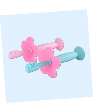 Frcolor Silicone Bristle Toothbrush for Kids - 2 Pack Baby Training Toothbrushes in Pink | Gentle Oral Care - Buy Online on GoSupps.com