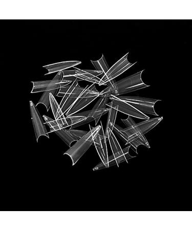 BeYou Clear Long Stiletto 500pcs False Gel Nail Tips Set with Case - 10 Sizes | Nail Salon Quality | 28512 - Buy Online on GoSupps.com