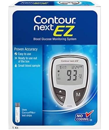 Contour Next KIT - Glucose EZ Monitoring System & 100 Test Strips | International Shipping Available - Buy Online on GoSupps.com