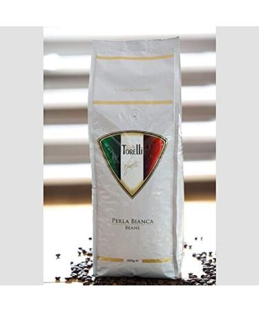 Caffe Torelli Perla Bianca espresso premium gourmet coffee beans 1kg - Buy Online on GoSupps.com