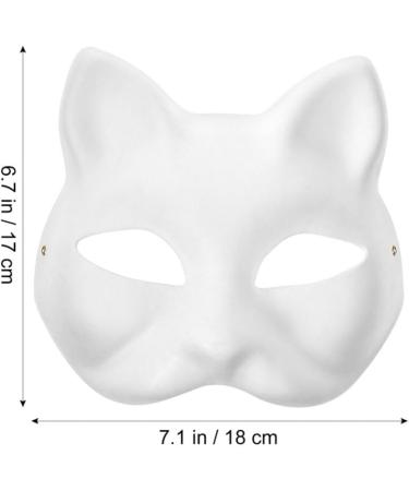 Ciieeo Blank Cat Mask - 2 Pack White Paintable Paper Masks for Party & Masquerade Costumes - International Shipping - Buy Online on GoSupps.com
