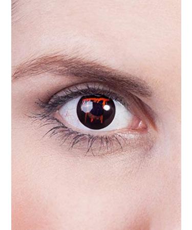 Contact lenses annual lenses bleeding eye black - motif lens with prescription (1 piece) - diopters: -3.5 - ideal for Halloween carnival & motto party Bleeding eye black -3.5 dioptria