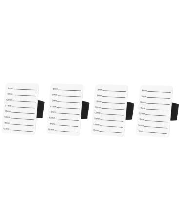 minkissy 4pcs Eyelash Display Board Lash Display Tray Eye Lashes Display Board Lash Display Pallet Eyelashes Trays Lash Tool Serving Tray False Eyelash Organizer Lash Tray Acrylic White 7.9x5.4cmx4pcs