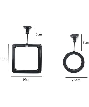 YIUIRUOI 2 Pieces Aquarium and Tank Floating Rings Food Feeders with Suction Cup Fish Food Feeders with Suction Cup (Black) - Buy Online on GoSupps.com