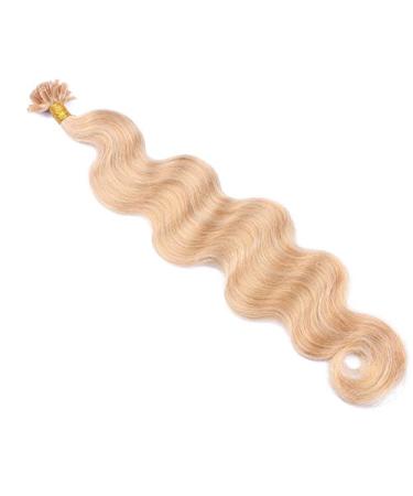 Shop Premium Keratin Bonding Wavy Hair Extensions #18 Natural Blonde - 50cm 100 Strands 100% Remy Quality - Buy Online on GoSupps.com
