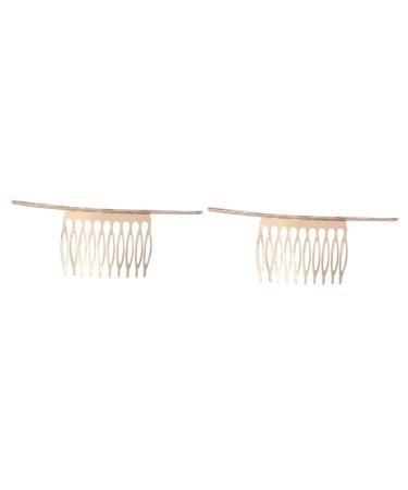 FRCOLOR Set of 2 Bridal Side Comb Hair Clip Slide Hair Comb Pen Hair Comb for Women Hair Accessories Cute and Cute Girls