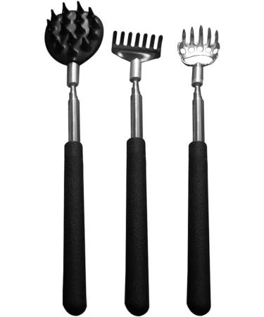 Portable Telescopic Back Scratchers for Men & Women | Stainless Steel with 3 Removable Heads & Carrying Bag - Buy Online on GoSupps.com