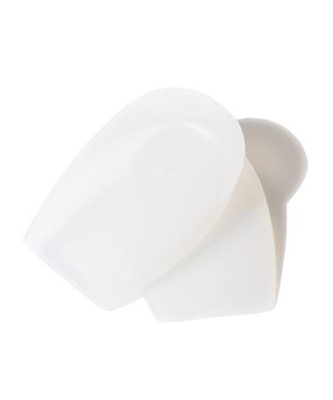 Rehband QD silicone heel wedge 1 pair of heel cup gel -dersen wedge to increase the heel insole for heel increase color: white size: l page: couple l white (clear) - 1 pair