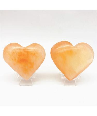 1PC Natural Orange Selenite Heart Shaped Hand Carved Gypsum Crystal Stone for Decoration Natural Stones Chakra Reiki Balancing - Buy Online on GoSupps.com