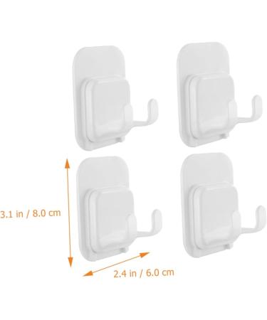 Osaladi 4-Piece Sticky Wall Hooks - Versatile Holder for Mains Plug Razor Shaving Racks & More | Durable Adhesive Hooks for Home & Travel - Buy Online on GoSupps.com