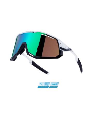Force ATTIC glasses white-black green lens