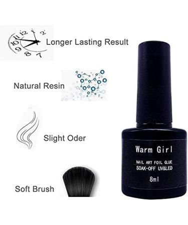 Warm Girl Nail Art Foil Glue Gel with Starry Sky Star Foil Stickers Set Nail Transfer Tips Manicure Art DIY 8ML 10PCS (2.5cm100cm) Stickers 85 - Buy Online on GoSupps.com