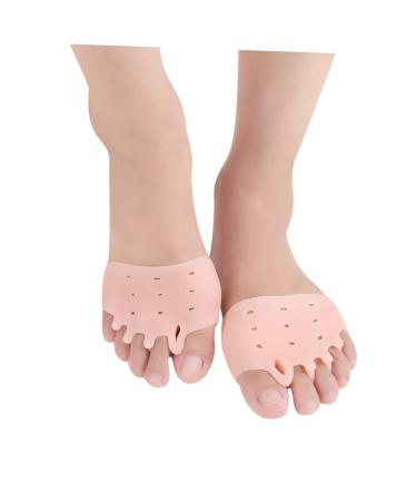 Toe Separators 2 Pairs Gel Toe Straightener for Bunions -Absorbing Front Pad Spacer Front Pad Toe Front Pad Splitter Stretcher Finger Cot Damping Gasket Gel Toe Separators As Shown 4pcs
