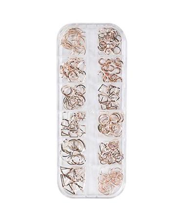 RIYAN Star Month Gold and Silver Nail Art Metal Shell 3D Nail Decoration Studs Rhinestones Nail Art Design Charms Stone 10