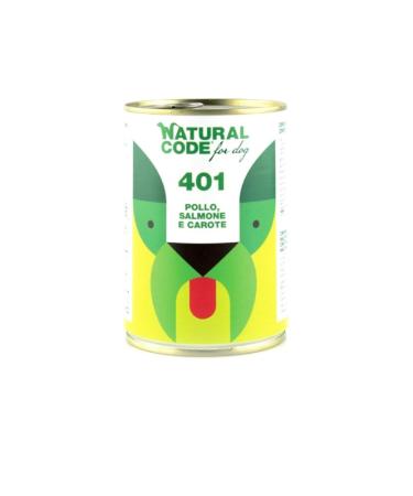 Natural Code For dog of 400 g, chicken salmon and carrots