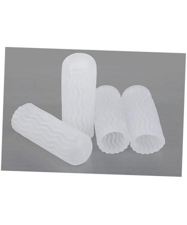 Healifty Silicone Toe Sleeves 5 Pairs - Gel Thumb Protector for Trigger Finger, Toe Sleeve Orthotics & Finger Guard - Transparent Running Shoes - Pack of 5 - Buy Online on GoSupps.com
