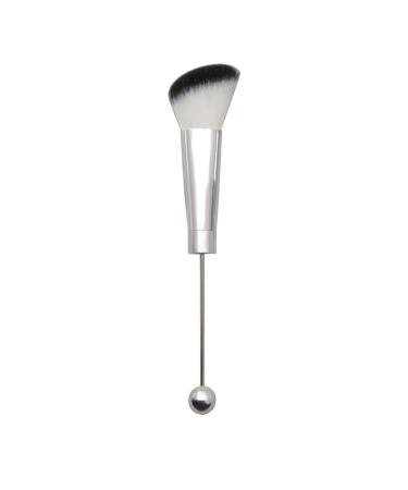 Beaded Makeup Brush With Metal Handle Multifunctional Beauty Tool For Contouring Highlighting And Brush
