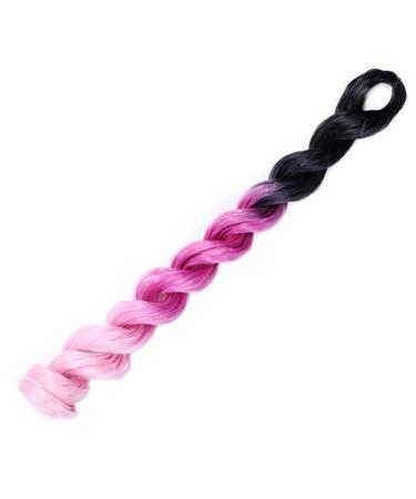 Ombre Braiding Hair Extensions - 50.8 cm 100g Synthetic Crochet Braids 8 Pieces in Black Brown Red Gray - Perfect for Full Fine Hair - Buy Online on GoSupps.com