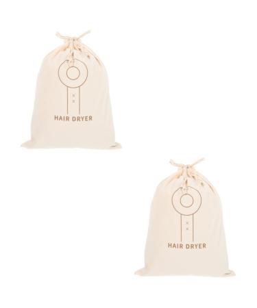 FRCOLOR 2pcs Hair Dryer Storage Bag Flannel Drawstring Bags Cosmetics Bag Portable Hairdryer Bag Creative Storage Bag Drawstring Hair Dryer Carriers Travelling Suede Beam Port Travel Bag