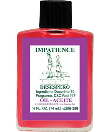 (1Pack) Indio Products Spiritual Anointing Oil- Impatience 1/2oz