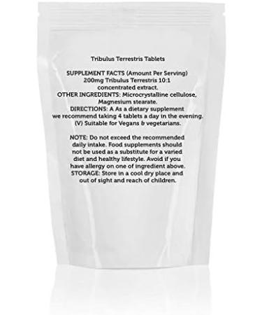 Tribulus Terrestris 2000mg - 10:1 Concentrated Extract | Veg Tablets for Healthy Mood & Nutrition - Buy Internationally - Buy Online on GoSupps.com