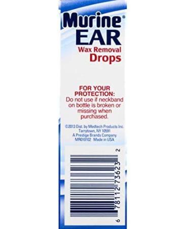 Murine Ear Wax Removal Drops 0.50 fl oz - Gentle & Effective | Pack of 1 - Buy Online on GoSupps.com