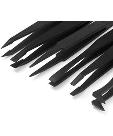 6-Piece Stainless Steel Tweezers Set Eyebrow Hair Pluckers for Hair Beauty Black Stainless Steel Eyebrow Tweezers Set - Buy Online on GoSupps.com