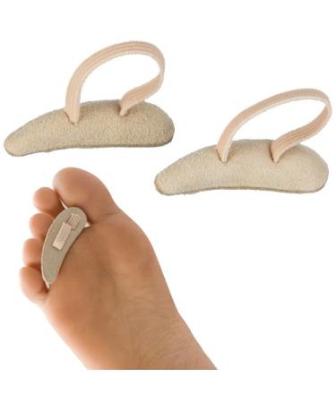2x Hammer toe cushions gentle correction and relief Kosmetex hammer toe pad leather covered large - left