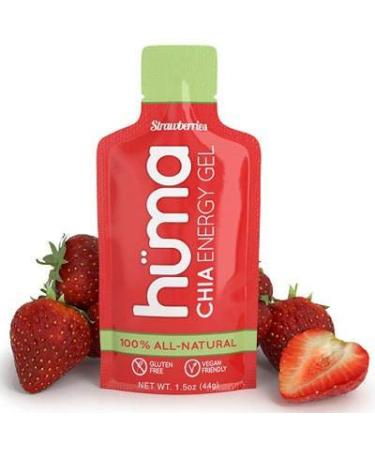 H ma Chia Energy Gel 12 Gels - Premier Sports Nutrition for Endurance Exercise (Strawberries)