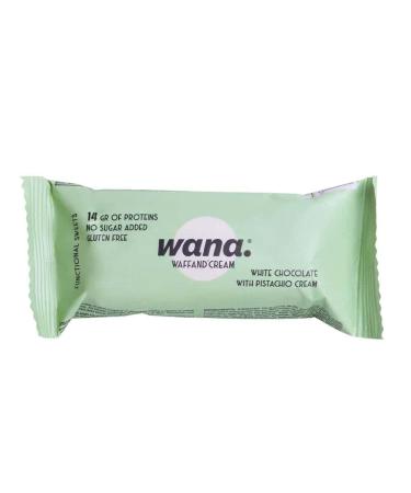 Wana | Waffand'cream Bar (43g) | Protein bars | Crispy wafer - Pistachio White Chocolate