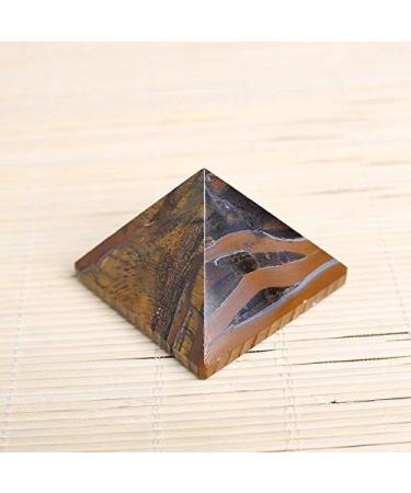 Natural Tiger Eye Quartz Crystal Pyramid Gemstone Pyramid Polished Quartz Crystals Pyramid for Home Decoration Natural Luster - Buy Online on GoSupps.com