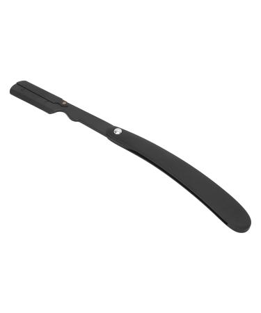 Professional Barber Straight Edge Razor | Stainless Steel Comfortable Handle Single Edge Blades - S80 Black - Buy Online on GoSupps.com