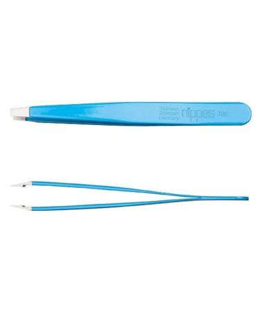Nipple Solingen tweezers with a straight tipStainless steel rustproof |9.5 cm |Blue |Plucking the eye brows |Pinchette Spitz |For precise hair removal |Made in Germany - Buy Online on GoSupps.com