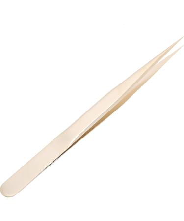 Tweezers Stainless Steel Gold Straight Manicure Tweezers Precision Tweezers for Diamond Removal Eyelashes Tweezers - Buy Online on GoSupps.com