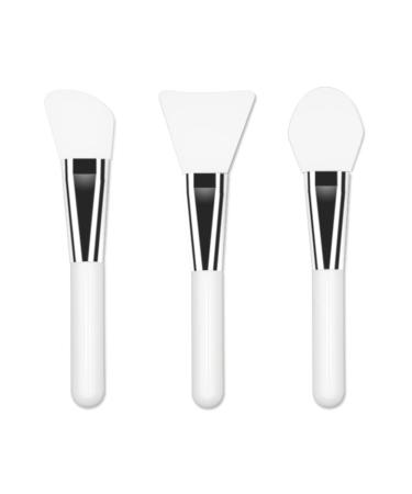 Sioppki 3 mask brush silicone hairless facial mask brush set set cosmetics make-up face brush for face masks for applying face masks eye masks serum or DIY makeup instrument