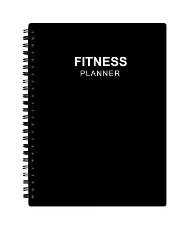 Fitness Journal for Women & Men - A5 Workout Journal/Planner to Track Weight Loss, GYM, Bodybuilding Progress - Daily Health & Wellness Tracker A5 PP Cover Black