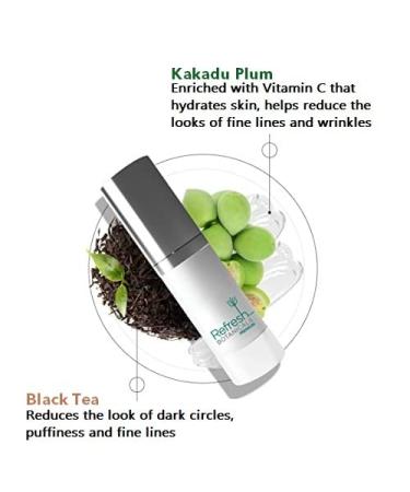 Refresh Botanicals Eye Serum - 30ml | Organic, Paraben-Free Eye Cream | Targets Puffiness, Dark Circles & Fine Lines with 7 Powerful Bioactives - Buy Online on GoSupps.com