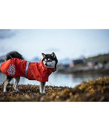 Hurtta Monsoon Eco Hundelegenmantel | Waterproof Dog Rain Jacket with Reflectors | 100% Recycled Material | Red 30cm - Buy Online on GoSupps.com