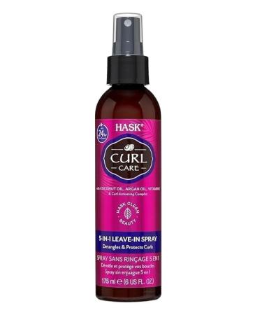 Ha-sk Curl Care 05-in-01 Leave-in Spray with Coconut Oil Argan Oil & Vitamin E 6 fl oz Beige