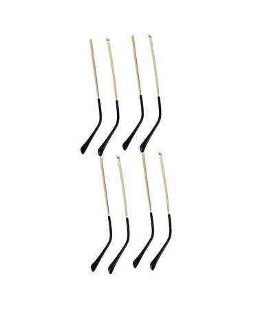 Healeved glasses 4 pairs of glasses legs glasses replacement thin padding repair set for glasses screws Shoe clips sunglass clips spare bars for glasses suite metal men and women glass goldenx2st 14x3cmx2pcs
