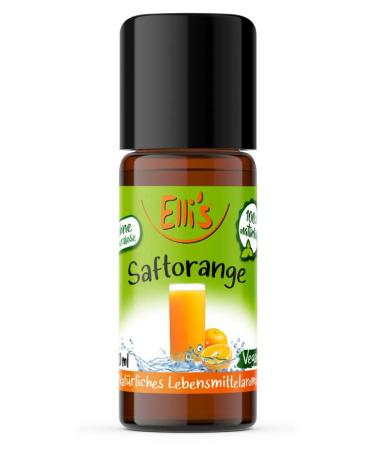 Ellis flavors juice orange natural food aroma |Aroma concentrate from 100 % vegan and natural origin |For dishes & drinks |10 ml