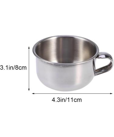 Fomiyes Stainless Steel Razor Cup Soap Lipstick Bag - Mini Shaving Shell for Men with Grip Foam Applicator & Brushes - Buy Online on GoSupps.com