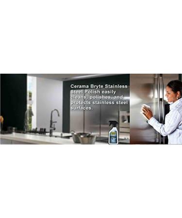 Cerama Bryte Protective Stainless Steel Cleaning Polish with Mineral Oil - 16oz (1 Count) | Stainless Steel Cleaner for Shiny Finish - Buy Online on GoSupps.com