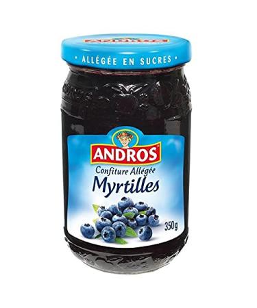 ANDROS - Light Blueberry Jam 350 g (Pack of 4)