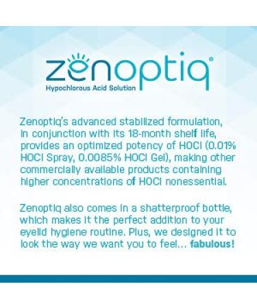Zenoptiq Hypochlorous Acid Eyelid and Eyelash Cleansing Gel - 2 oz Gentle Hygiene Solution - Buy Online on GoSupps.com